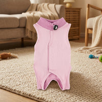 Recovery Suit, Modal Neuter Suit with Fasteners, Anti-Licking Post Surgery Clothes, Elastic Neck Strap Recovery Suit for Pets