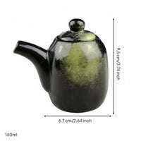 Japanese Design Soy Sauce Dispenser Ceramic Soy Sauce Pot Long-Lasting