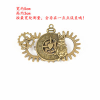 欧美外贸复古跨境胸针 蒸汽朋克齿轮翅膀胸针 亚马逊速卖通ebay
