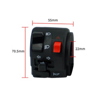 Multi-Function Left Handlebar Switch Wired Motorcycle Switch Assembly Multifunctional for Diy Mechanics