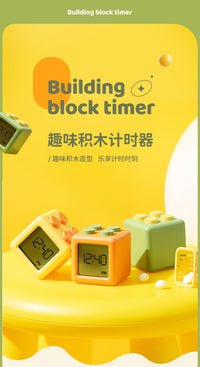 Fun Building Block Timer with LED Display and Snooze Function