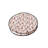Collapsible Cat Play Cover Foldable Cat Play Mat with Tunnel Indoor Scratching Pad Space-Saving for Balcony
