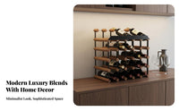 Solid Wood Wooden Wine Rack Minimalist Design Countertop Wine Rack Versatile Decor Tabletop Bottle Holder Sturdy Construction for Homeowners, Adults, Dining Room, Restaurant, Pantry, Cabinet
