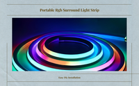 RGB Light Strip, Color Changing, Flexible, Portable, Remote