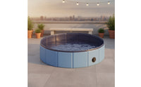 Collapsible Foldable Swimming Pool Rigid-Sided Folding Pool Portable Easy Setup for Children, Toddlers, Families, Backyard, Garden, Patio