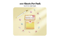 100 Sheets Japanese Design Dessert Themed Memo Pad 6 Designs Cake Design Note Sheets for Students, Office Workers, Scrapbooking, School