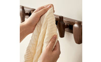 Coat Hanger with Sliding Hooks Easy to Install Wooden Hook Rail Stylish Wall-Attached Coat Rack for Entryway