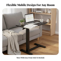 Overbed Laptop Table Foldable Rolling Overbed Table Multi-Functional for Seniors