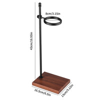 Pour Dripper Stand with Wooden Base Minimalist Pour over Coffee Stand Compact Dripper Holder with Base for Cafes