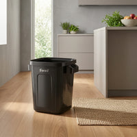 Compact Trash Bin with Wheels Slim Open Top Trash Bin Portable Wastebasket Mobile for Apartment