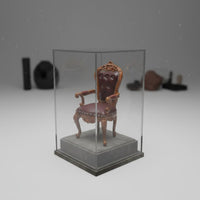 Zinc Alloy 1:12 Scale Chair Lightweight European Backrest Chair Realistic Details Dollhouse Armchair Wear Resistant