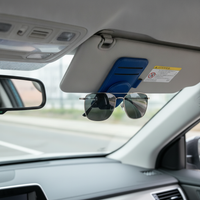 Car Sun Visor Glasses Clip Holder for Sunglasses and Cards, Multi-functional Storage Organizer