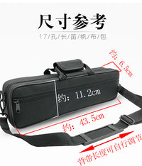 17-Hole Flute Canvas Bag, Handbag, Shoulder Bag, Storage and Travel Case