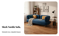 Nordic design upholstery Loveseat Minimalist stylistic Upholstered 2-Person Settee Space-Saving Love Seat Comfortable paddinging for Apartment Dwellers, Young Adults, Office Workers, Small areas, Lounge Area, Bedroom, Dorm