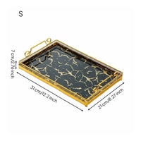 Decorative Mirror Tray Luxury Look Mirror Tray Tabletop Display for Living Room
