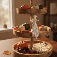 Enchantress on Witch's Riding Implement Ornament Dangling Enchantress on Witch's Riding Implement Whimsical Shelf Sitter for Mantel, Windowsill
