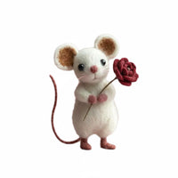 Wool Felt Romantic Gift Needle Felted Versatile Decor for Collectors