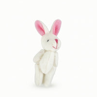 Small Stuffed Bunny with Hanging Cord Mini Bunny Keychain Pendant Embroidered Stuffed Pendant Cute for Keys