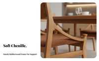 Light Luxury Aesthetic Cat Ear support Chair sturdy Wood Legs Accent Seat Upholstered Seating Furniture designer-inspired design for Design aficionados, Interior Decorators, Homeowners, Dining Room, Kitchen, perusing corner, Home Office
