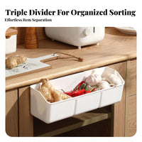 Punch Hanging Basket No Required Hanging Storage Basket Easy Installation Kitchen Storage Organizer for Washroom, Pantry, Under Sink