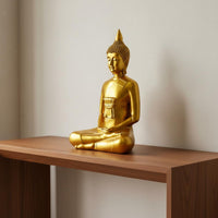 Thai Design Buddha Ornament Tabletop Sculpture for Living Room, Office