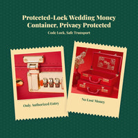 Money Gift Box with Lock, Elegant Wedding Engagement Storage