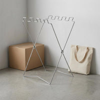 Portable Foldable Trash Bag Holder Stable X-Shaped Base-Shaped Frame Trash Bag Holder Hanging Rack Outdoor Utility