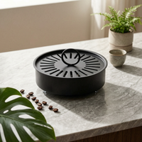 Covered Heat-Resistant Metal Coil Holder Ash Catching Home Goods for Outdoor, Fishing