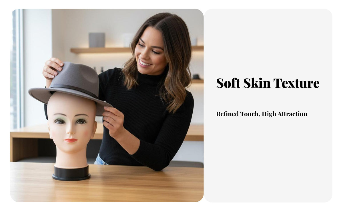 Display Head Lifelike Features Dent Resistant Construction for Retail