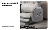 Reclining Desk Chair with Footrest 360° Swivel Lightice Furniture High Back