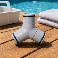 Three-Way Hose Connector ABS Plastic Pool Filter Pump Connector Sealing Rings
