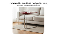 Nordic Design Adjustable C-Frame Table Minimalist Design Adjustable C-Shaped Table Multi-Functional Home Furniture Space-Saving for Apartment Dwellers, Homeowners, Students, Living Room, Bedroom, Balcony, Small Areas
