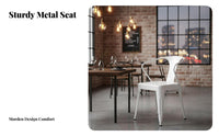 Utilitarian Armchair With Armrests Metal Chair Supportive Spine Supportrest Long-Lasting Construction for Homeowners, Restaurant