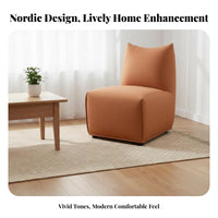 Upholstered Single Sofa Minimalist Design CumulusShaped Armchair Space-Saving Size Plush Upholstery for Readers, Studying Corner