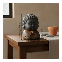 3 Pieces Buddha Statue Handmade Home Decor Miniature for Desk, Shelf