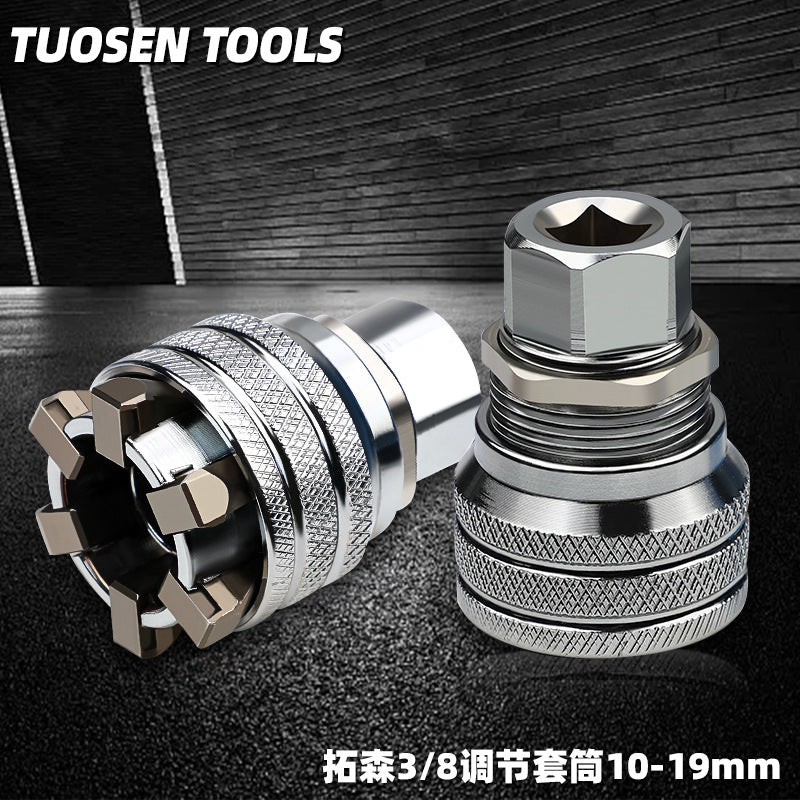 XTUOSEN Adjustable Hex Universal Socket Wrench 10-19mm