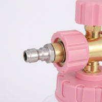 Soap Dispenser for Car Cleaning and Car Wash, Foam Spray with Alloy Material and 1/4 Quick Connector, Clear Dispenser Bottle, Foam Lance Tool