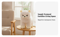Samoyed Stuffed Dog White Soft Stuffed Dog Cream Paws