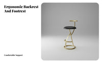 T-Backrest High Stool Nordic Aesthetic Counter Chair Long-Lasting Construction