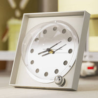 Modernist Design Timepiece Minimalist Design Square Desk Timepiece Glass Lens