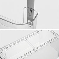 Kitchen Towel Rail and Hanging Rack for Over the Door Storage, Acrylic for Small Spaces and Students, Versatile Cupboard Hooks