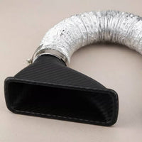 Carbon Fiber Pattern Air Duct Kit Universal Fit Carbon Fiber Pattern Air Funnel Easy to Install for Race Track