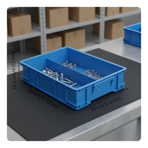 Hardware Organizer Bin Multiple Compartments Stackable Storage Crate for Garage