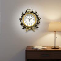 American Design Hanging Clock Metal Frame French Retro Timepiece for Bedroom