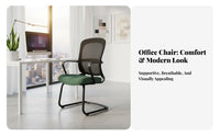 Adjustable Height Ergonomic Mesh Back Chair 360° Swivel Office Furniture 3D Support Quiet Casters for Telecommuting Workers, Students, Gamers, Meeting Room