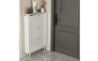 Tipping Shoe Storage Unit Large Capacity Flip Drawer Shoe Storage Contemporary Home Furniture for Entryway, Hallway