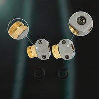 2 Pieces Hose Coupling with Screws Threaded Hardware Easy to Install for Yard