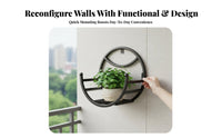 vertical surfaceMounted Pot Bracket toolwithout drilling Installation vertical surfaceMounted Pot Basket for Porch