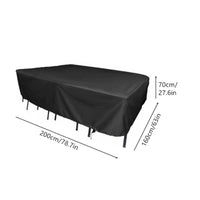 Dustproof Patio Furniture Cover Drawstring Closure Outdoor Table Cover Heavy Duty Garden Furniture Protector