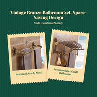 No-drill brass towel rack
